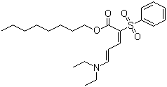 5-N，N-二乙基氨基-2-苯基磺酰基-2,4-戊二烯酸辛酯